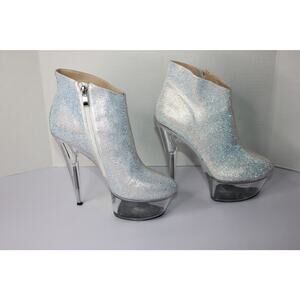 Ellie shoes 609-andi, rhinestones ankle stripper boots size 9